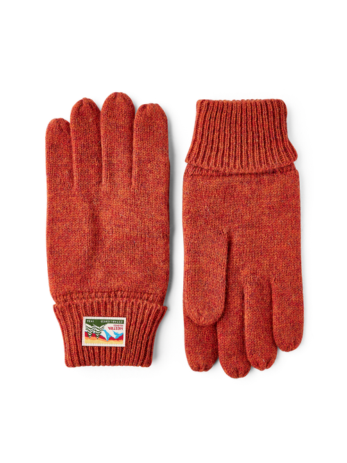Hestra - Raggwool Glove, Unisex: Brick Red | The Nordic Shop