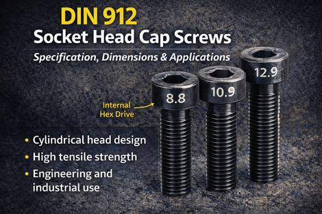 DIN 912 Socket Head Cap Screws – Specification, Dimensions & Applications