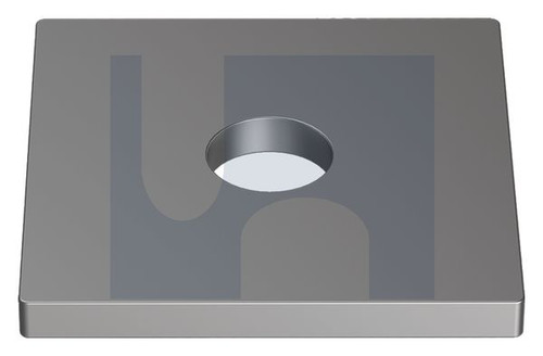 SQUARE WASHER HARDENED | Hardened Steel | HDG HT SQ WASH:M16 50X50X10 (HOT DIP GALVANISED)