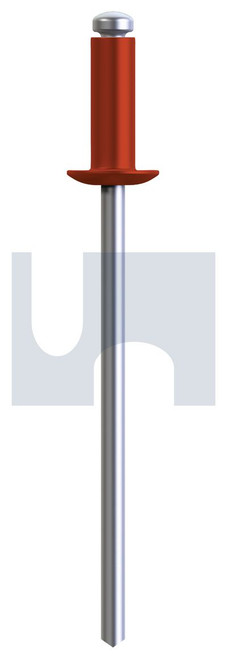 RIVET DOME HEAD OPEN | Aluminium 5052 / Zinc Steel | RIV 5052 AS HE DOM OPEN: #44 (HEADLAND (MAPLE))