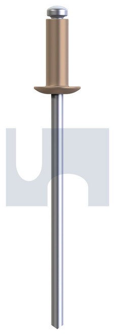 RIVET DOME HEAD OPEN | Aluminium 5052 / Zinc Steel | RIV 5052 AS ST DOM OPEN: #44 (STONE)