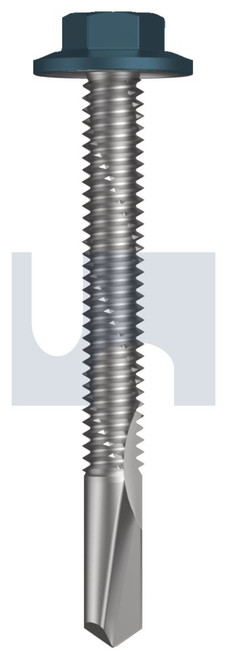 s500 SDS FLANGED HEX HEAD | C1022 Hardened | CL4 BR S500 FLG HX:12-24X 50 (BLUE RIDGE (PACIFIC BLUE) -CL4)