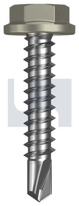 METAL SDS FLANGED HEX HEAD | C1022 Hardened | CL4 BU MET FLG HX:10-16X 25 (Class 4)