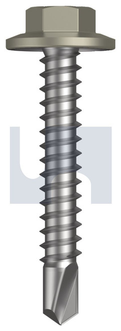 METAL SDS FLANGED HEX HEAD | C1022 Hardened | CL4 BU MET FLG HX:12-14X 35 (BUSHLAND - CL4)