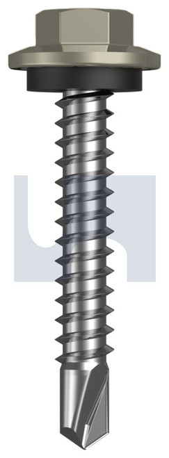 METAL SDS HEX HEAD + WASHER | C1022 Hardened | CL4 BU MET SEAL HX:12-14X 35 (BUSHLAND - CL4)