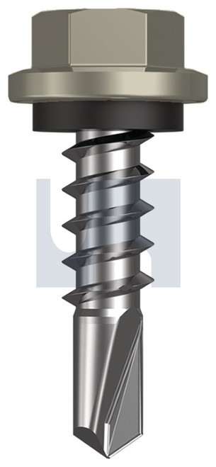 METAL SDS HEX HEAD + WASHER | C1022 Hardened | CL4 BU MET SEAL HX:14-10X 25 (BUSHLAND - CL4)