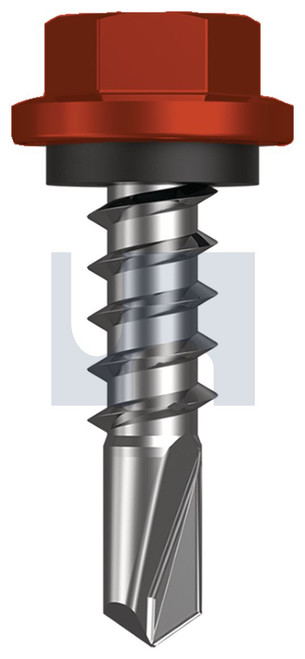 METAL SDS HEX HEAD + WASHER | C1022 Hardened | CL4 HE MET SEAL HX:14-10X 25 (HEADLAND (MAPLE) -CL4)