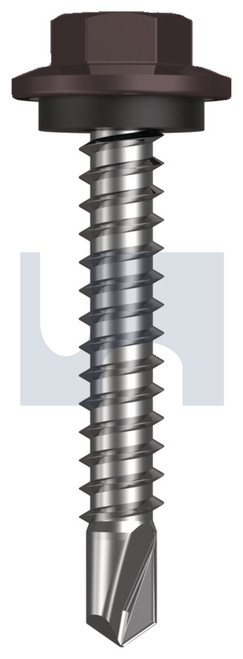 METAL SDS HEX HEAD + WASHER | C1022 Hardened | CL4 LO MET SEAL HX:12-14X 35 (LOFT - CL4)