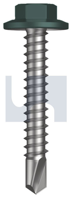 METAL SDS FLANGED HEX HEAD | C1022 Hardened | CL3 PL MET FLG HX:12-14X 35 (PLANTATION - CL3)