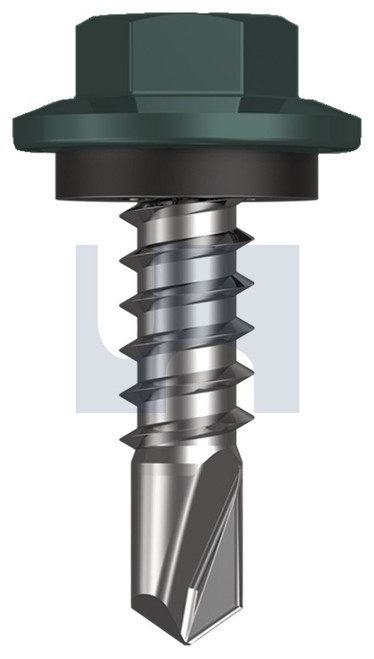 METAL SDS HEX HEAD + WASHER | C1022 Hardened | CL4 PL MET SEAL HX:12-14X 20 (PLANTATION - CL4)