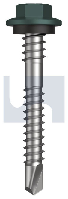 METAL SDS HEX + WASHER + XGRiP | C1022 Hardened | CL4 PL MET XGRIP HX:12-14X 43 (PLANTATION - CL4)