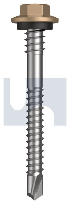 METAL SDS HEX + WASHER + XGRiP | C1022 Hardened | CL4 PT MET XGRIP HX:12-14X 53 (PALE TERRACOTTA - CL4)