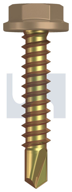 METAL SDS FLANGED HEX HEAD | C1022 Hardened | ZYP PT MET FLG HX:10-16X 25 (PALE TERRACOTTA - ZYP)