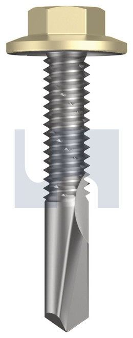 s500 SDS FLANGED HEX HEAD | C1022 Hardened | CL4 SA S500 FLG HX:12-24X 32 (SANDBANK (STRAW) -CL4)
