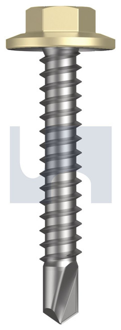 METAL SDS FLANGED HEX HEAD | C1022 Hardened | CL4 SA MET FLG HX:12-14X 35 (SANDBANK (STRAW) -CL4)