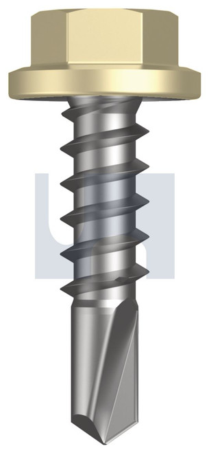 METAL SDS FLANGED HEX HEAD | C1022 Hardened | CL4 SA MET FLG HX:14-10X 25 (SANDBANK (STRAW) -CL4)