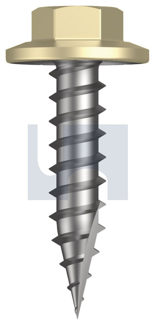 TYPE 17 FLANGED HEX HEAD | C1022 Hardened | CL4 SA T17 FLG HX:12-11X 25 (SANDBANK (STRAW) -CL4)