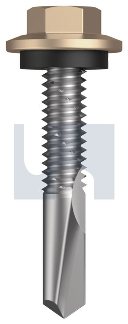 s500 SDS HEX HEAD + WASHER | C1022 Hardened | CL4 ST S500 SEAL HX:12-24X 32 (STONE - CL4)