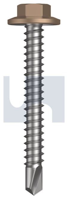 METAL SDS FLANGED HEX HEAD | C1022 Hardened | CL4 ST MET FLG HX:12-14X 45 (STONE - CL4)