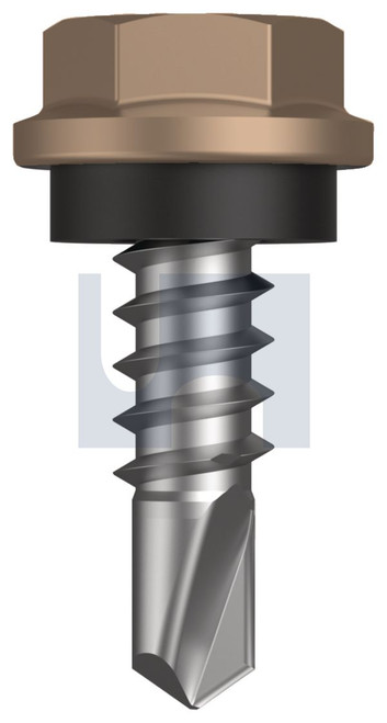 METAL SDS HEX HEAD + WASHER | C1022 Hardened | CL4 ST MET SEAL HX:10-16X 16 (Class 4)