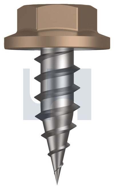 NEEDLE PT SDS FLANGED HEX | C1022 Hardened | CL4 ST NP FLG HX: 8-15X 12 (STONE - CL4)