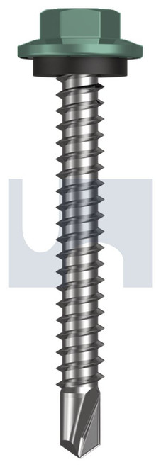 METAL SDS HEX HEAD + WASHER | C1022 Hardened | CL4 WI MET SEAL HX:12-14X 45 (WILDERNESS (RIVERGUM) -CL4)