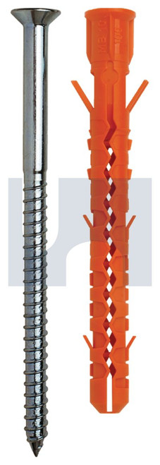 MB-S NYLON FRAME PLUG | Nylon / Zinc Steel | Z/P MB-S PZ3: 10 X 140 / 70 (ZINC PLATED (ROHS COMPLIANT))