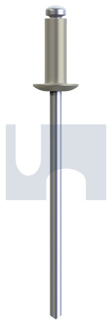 RIVET DOME HEAD OPEN | Aluminium 5052 / Zinc Steel | RIV 5052 AS BU DOM OPEN: #43 (Aluminium)