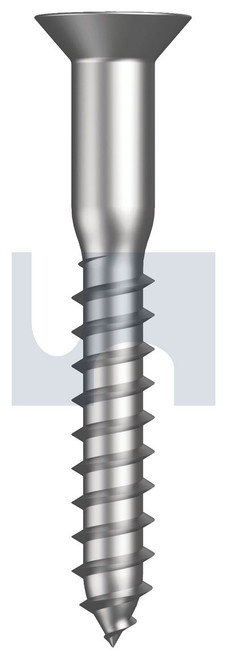 COUNTERSUNK WOOD SCREW | 304 Stainless | 304 WOOD CSK PH: #10 X 1-3/4 (304 STAINLESS)