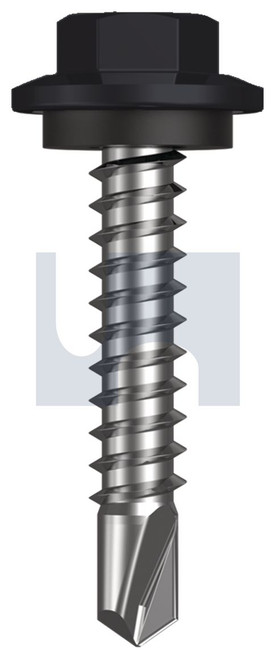 METAL SDS HEX HEAD + WASHER | C1022 Hardened | CL4 MO MET SEAL HX:12-14X 30 (MONUMENT - CL4)