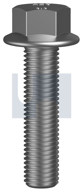 FLANGED HEX BOLT NO SERR | ISO Property Class 8.8 | AF12 HDG 8.8 FL BOLT: M8 X  30 (HOT DIP GALVANISED)