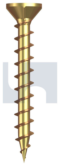 CHIPBOARD CSK RIBBED | C1022 Hardened | ZYP WOOD CSKR PH:10-08X 40 (ZINC YELLOW PASSIVATE)