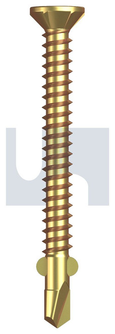 METAL WINGS COUNTERSUNK | C1022 Hardened | ZYP WING CSKR SQ:10-16X 50 (Zinc Yellow Passivate)