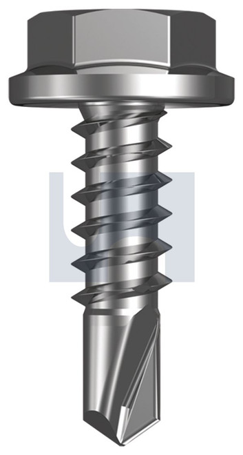 METAL SDS FLANGED HEX HEAD | C1022 Hardened | CL4 MET FLG HX:10-16X 16 (Class 4)