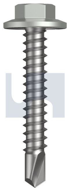 METAL SDS FLANGED HEX HEAD | C1022 Hardened | CL4 SG MET FLG HX:12-14X 35 (SHALE GREY (GULL GREY) -CL4)