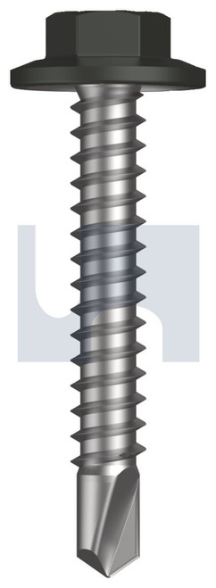 METAL SDS FLANGED HEX HEAD | C1022 Hardened | CL4 WG MET FLG HX:12-14X 35 (WOODLAND GREY (THUNDER) -CL4)
