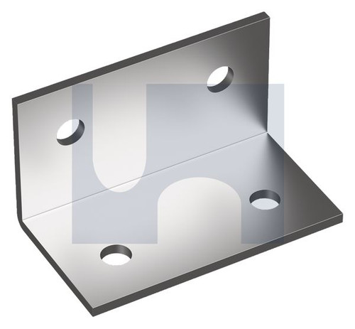 CONNECTOR ANGLED TIMBER | Q235B Structural Steel | ANGLE CON TIMBER: M12 X190X 80