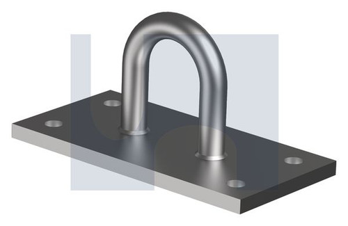 D ANCHOR BRACKET PLATE | Q235B Structural Steel | D ANCHOR BRACKET 4H: 100X50X5 (HOT DIP GALVANISED)