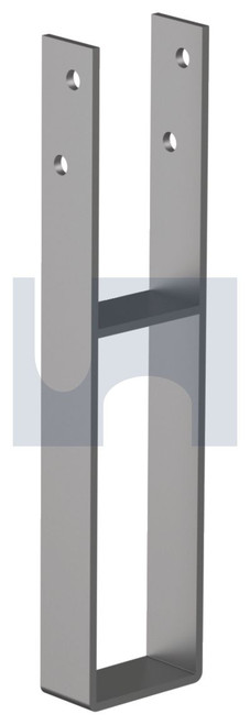 POST SUPPORT H/DUTY | Q235B Structural Steel | U SHAPE W/BAR PS:  75 X  400