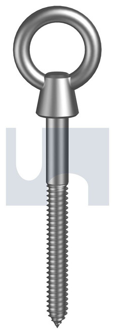 LAG SCREW EYE+COLLAR | 316 Stainless | 316 LAG SCREW EYE W/COLR:M12