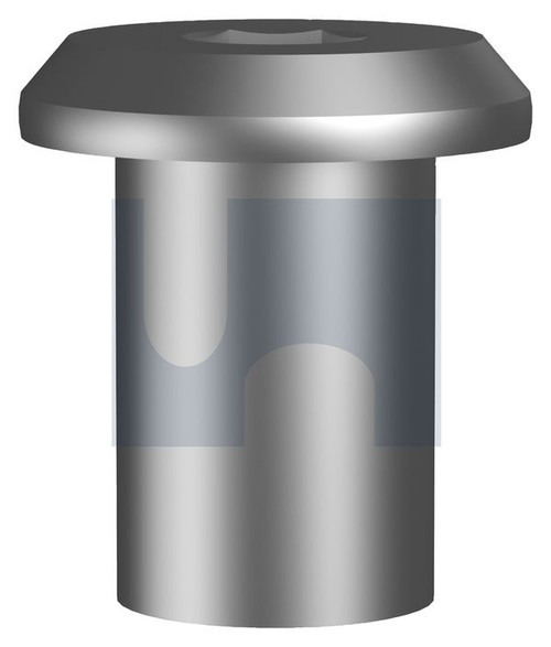FURNITURE CONNECTOR NUT | Mild Steel | NP CONNECTOR NUT: M8 X 15 (Nickel Plated)