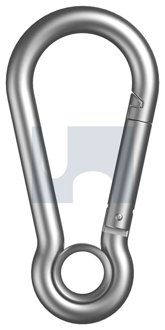 HOOK SPRING+EYE | 316 Stainless | 316 SPRING HOOK W/EYE: 4 X  40
