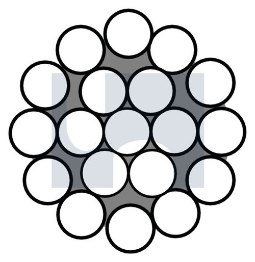 WIRE ROPE 1x19 | 316 Stainless | 316 W/ROPE: 1 X 19 X  3.2 305M