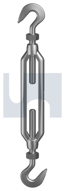 TURNBUCKLE HOOK+HOOK | 316 Stainless | 316 T/BKLE HOOK+HOOK:M8 X 120