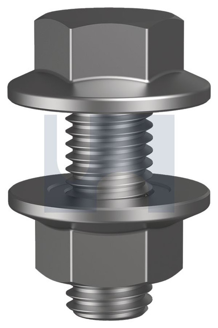 PURLIN FLANGE BOLT & NUT | ISO Property Class 8.8 | Z/P 8.8 FLANGE KIT: M16 X 45 (ZINC PLATED (RoHS Compliant))