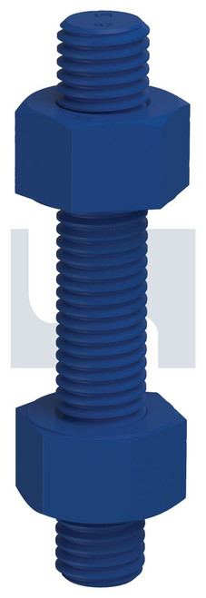 STUD BOLT & NUT KIT | ASTM A193 Grade B7 / 2H | B7/2H XYB KIT: 1-1/2UN8 X 230 (XYLAN BLUE)