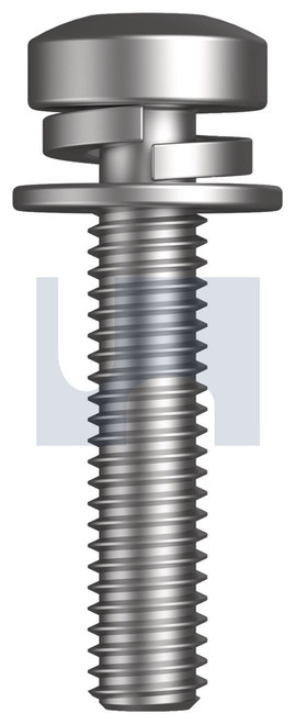 SEMS SPR/FLT METAL TRD PAN PH | Mild Steel | Z/P MS SEMS PAN PH:M6X10 (Zinc Plated (RoHS Compliant))
