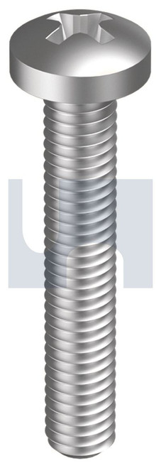 METAL THREAD PAN PHIL | 316 Stainless | 316 DIN7985 PAN PH: M5 X  10 (316 STAINLESS)