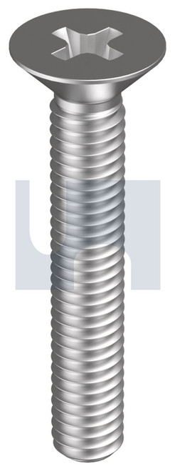 METAL THREAD CSK PHIL | Mild Steel | Z/P MS CSK PH: M5 X  20 (Zinc Plated (RoHS Compliant))