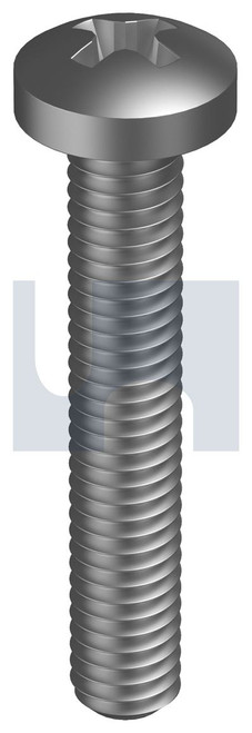 METAL THREAD PAN PHIL | Mild Steel | Z/P MS PAN PH: M6 X  50 (ZINC PLATED (ROHS COMPLIANT))